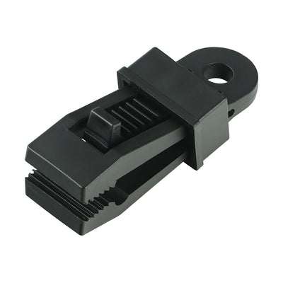 80mm x 40mm 10 Pack Tarpaulin Tie Down Clips | Heavy Duty Ratchet Clamp for Tarps, Covers & Awnings