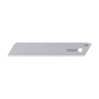 TIMCO 100 x 18 x 0.6 mm Snap Off Utility Knife Blades – 18 mm SK2 Steel Replacement Blades for Retractable Knives (Pack of 10)