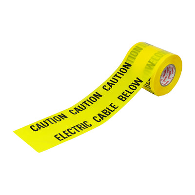 365m x 150mm Underground Electric Cable Warning Tape - Yellow LDPE | Caution Electric Cable Below | Non-Detectable Utility Marking Tape
