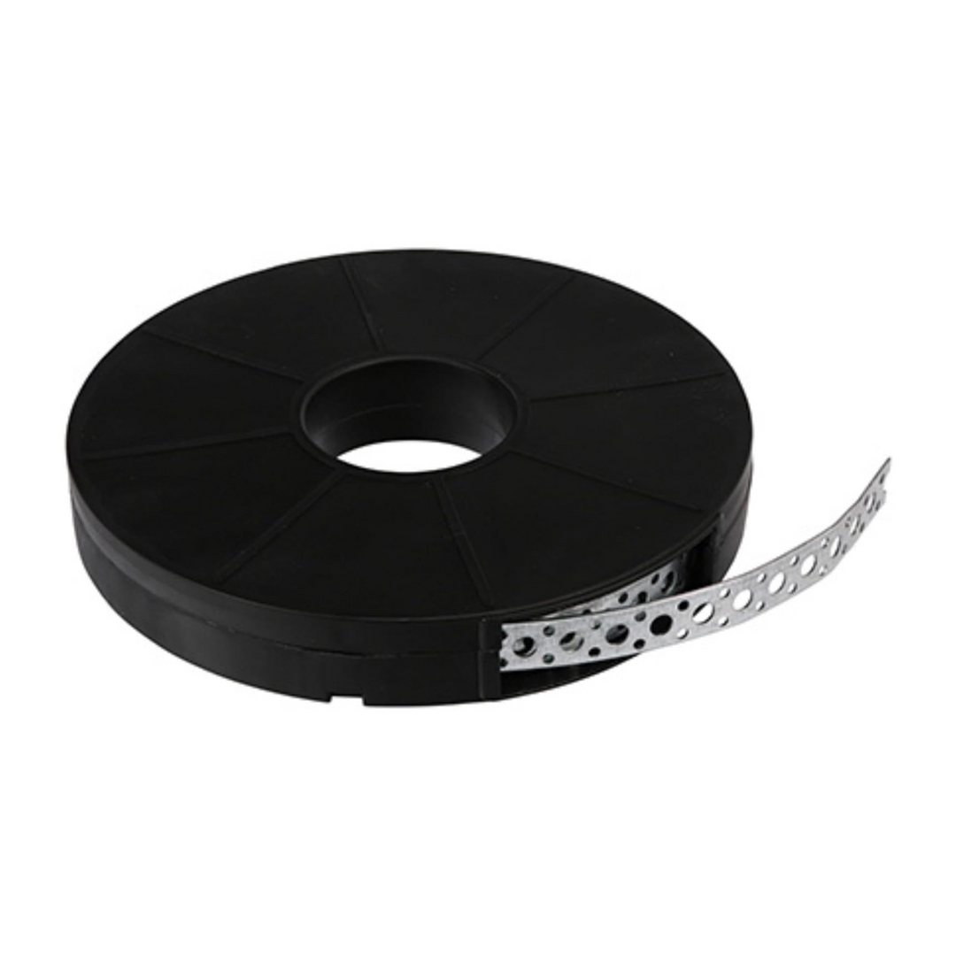 10m Galvanized Fixing Band for Electrical Wiring Cable Ties & Pipe Clamps Perforated Holes Metal Strips Support