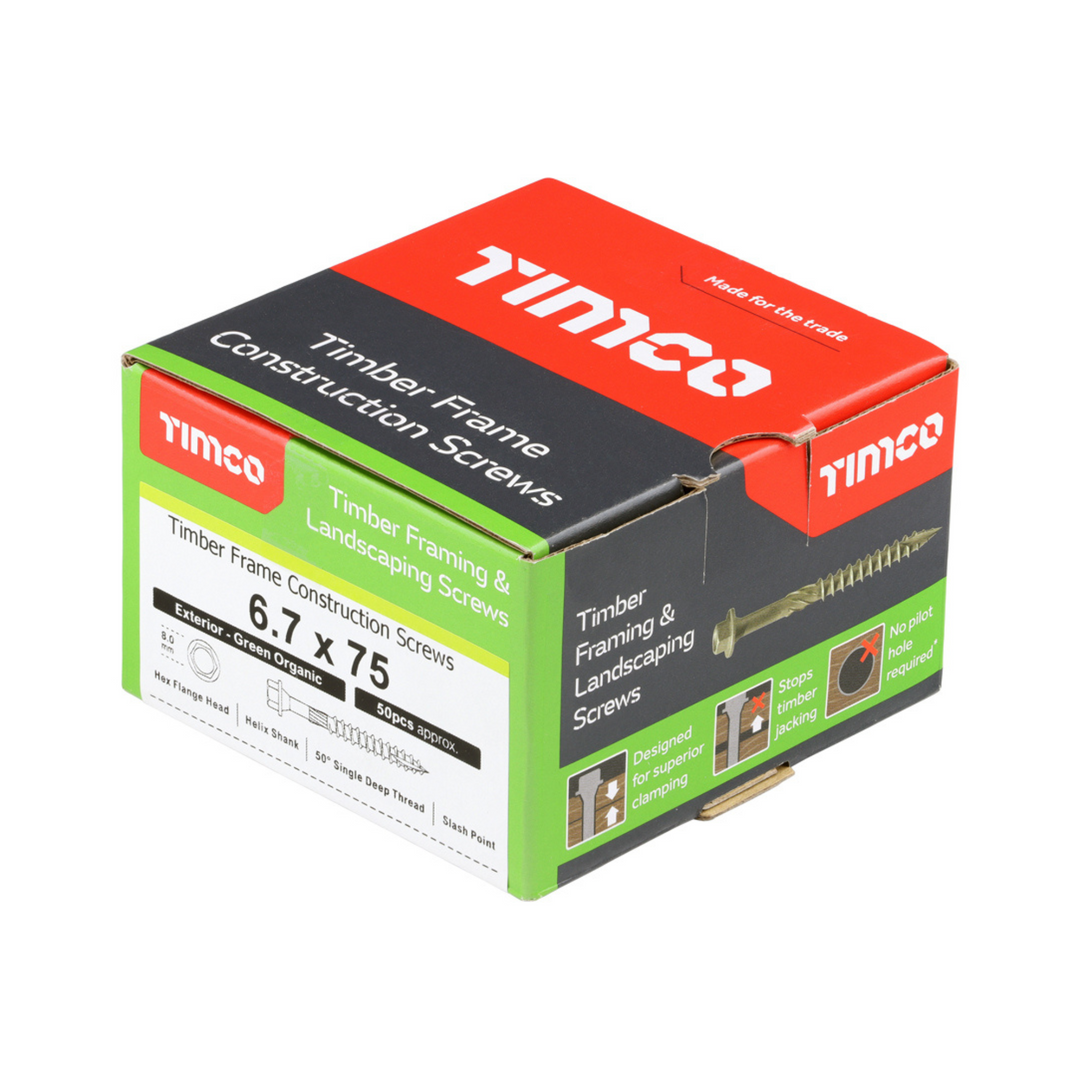 Hex Head Wood Screws – Timber Frame Construction & Landscaping | Woodworking Screws Fasteners (Multisizes)