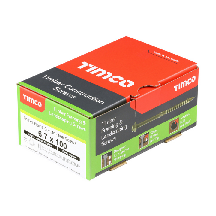 Hex Head Wood Screws – Timber Frame Construction & Landscaping | Woodworking Screws Fasteners (Multisizes)