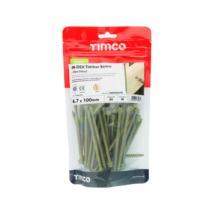 Hex Head Wood Screws – Timber Frame Construction & Landscaping | Woodworking Screws Fasteners (Multisizes)
