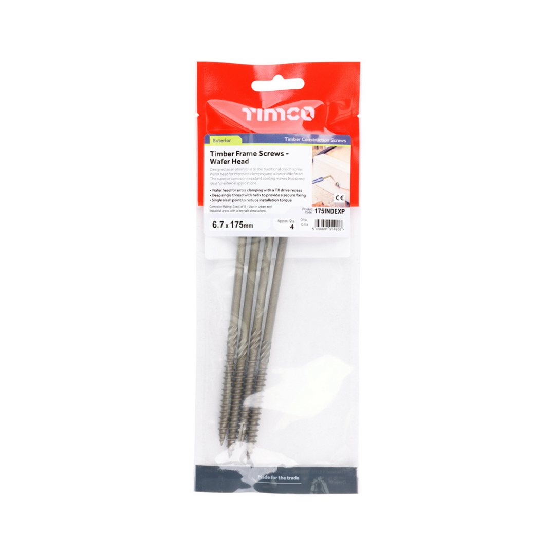 Hex Head Wood Screws – Timber Frame Construction & Landscaping | Woodworking Screws Fasteners (Multisizes)