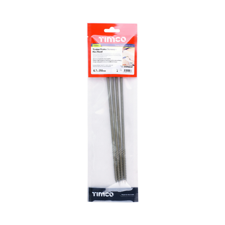 Hex Head Wood Screws – Timber Frame Construction & Landscaping | Woodworking Screws Fasteners (Multisizes)