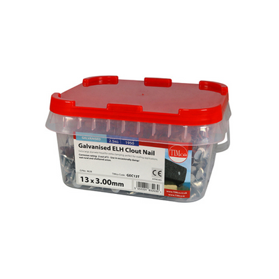 Clout Nails – Galvanised Extra Large Head Felt Nails for Roofing Nails - Available in Sizes