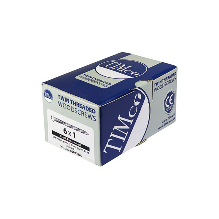 Timco Blackjax Round Head Wood Screws – Twin Thread Dome Screws for Carpentry Fastener – Self Tapping Screws – Available in multi Sizes