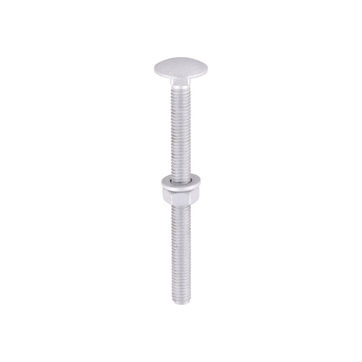 Domed Head Coach Bolt Set - Screws with Washer & Hex Nut Fastener Timco - Available in Sizes