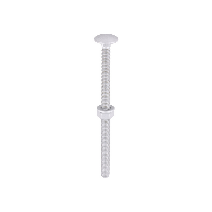 Domed Head Coach Bolt Set - Screws with Washer & Hex Nut Fastener Timco - Available in Sizes