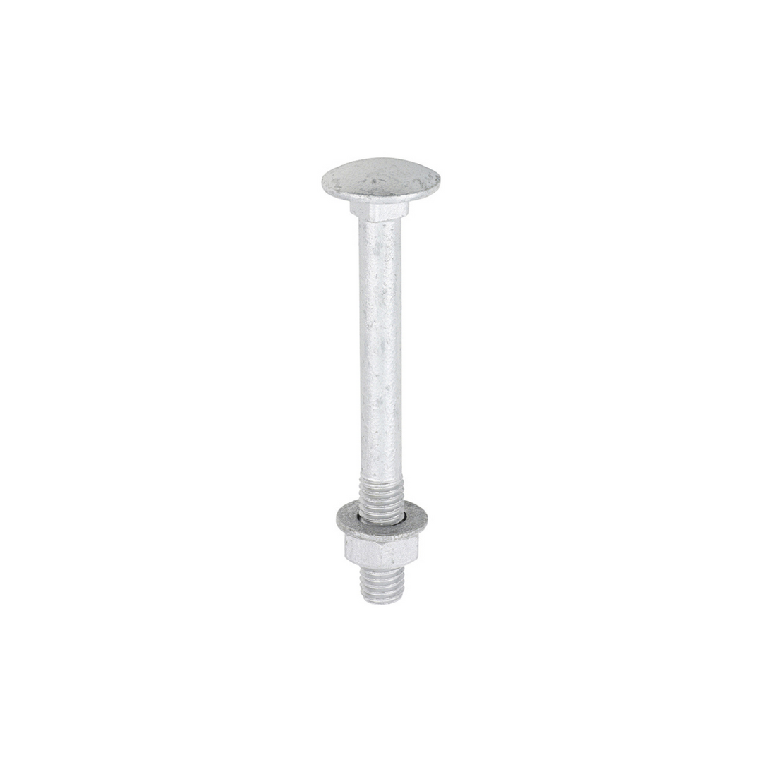 Domed Head Coach Bolt Set - Screws with Washer & Hex Nut Fastener Timco - Available in Sizes