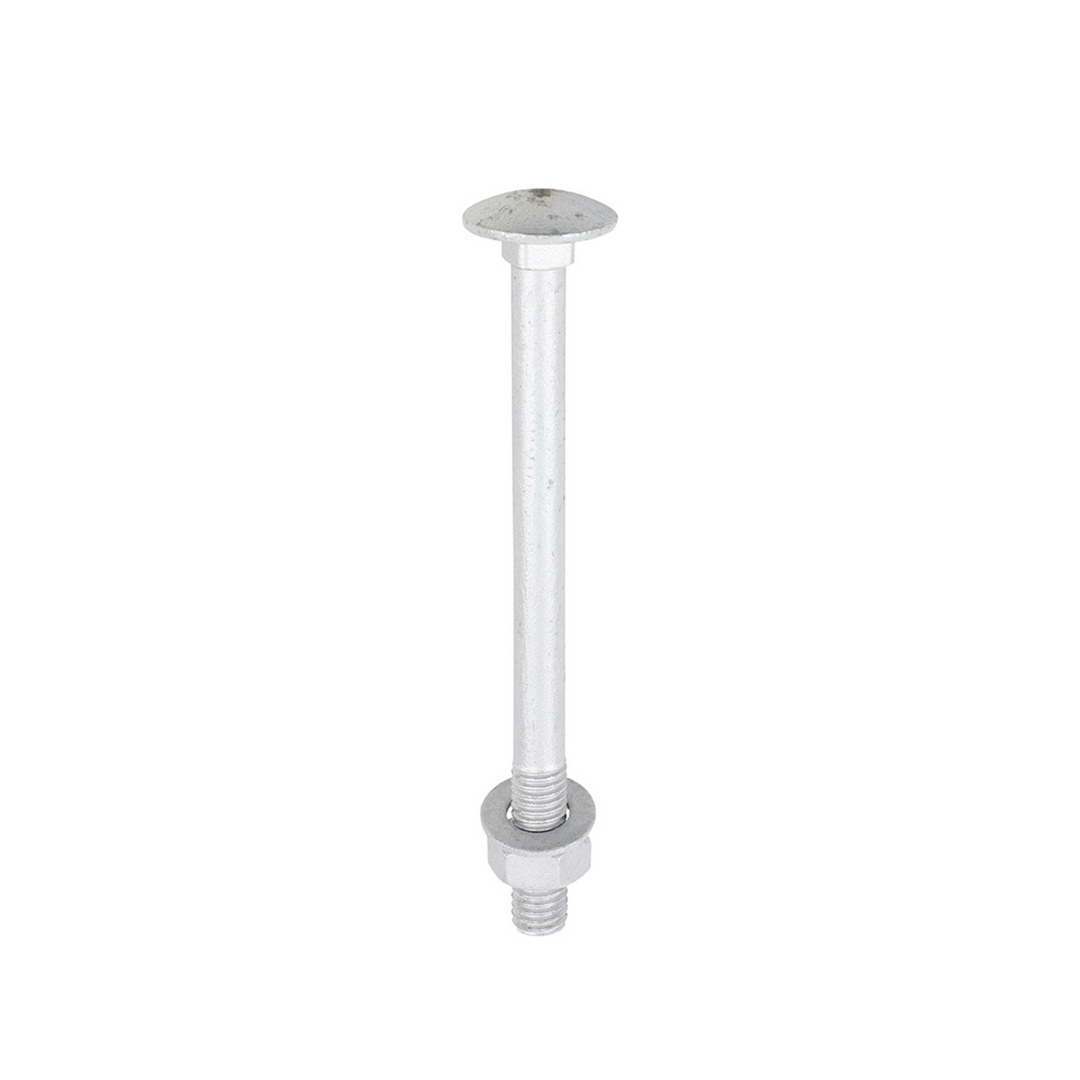 Domed Head Coach Bolt Set - Screws with Washer & Hex Nut Fastener Timco - Available in Sizes
