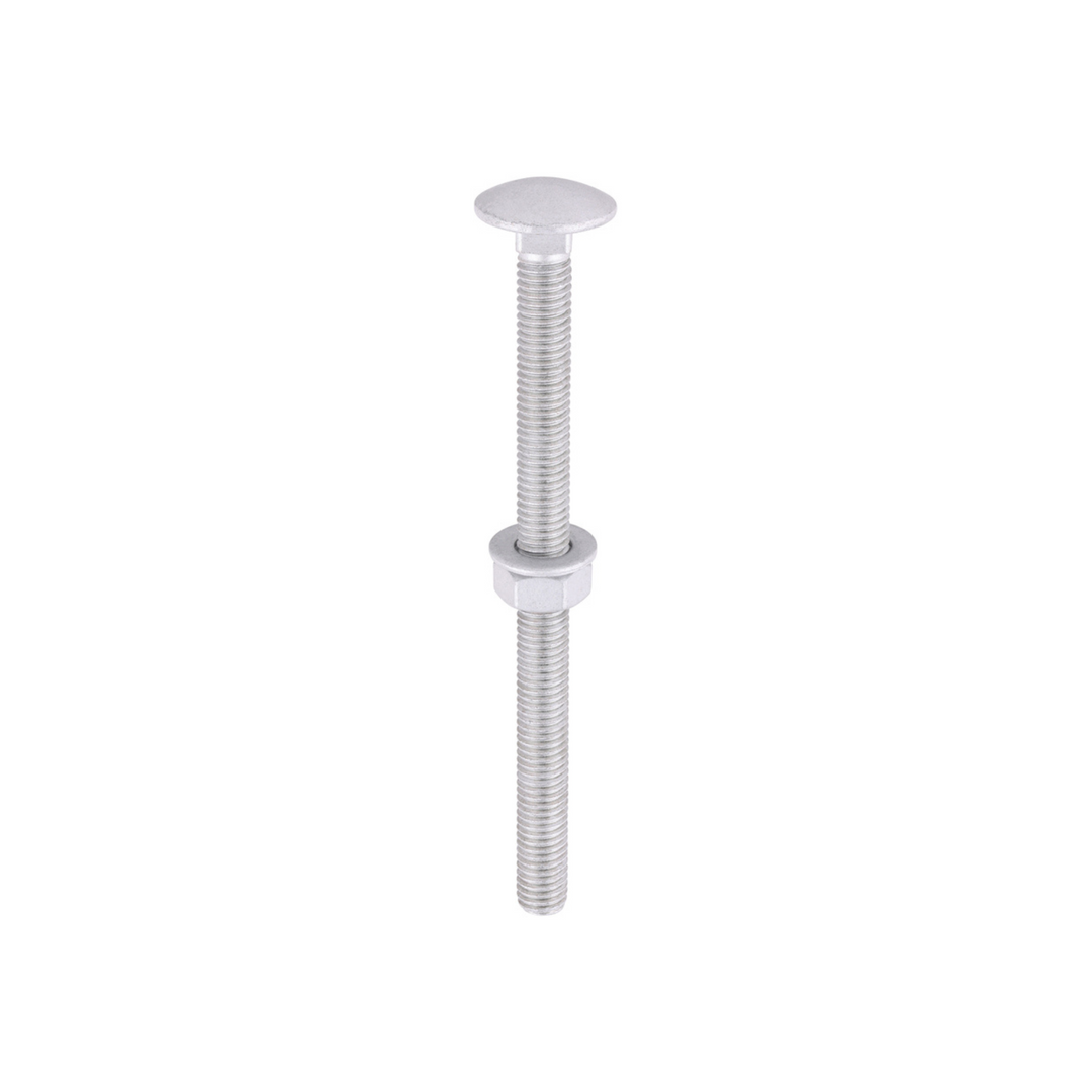 Domed Head Coach Bolt Set - Screws with Washer & Hex Nut Fastener Timco - Available in Sizes