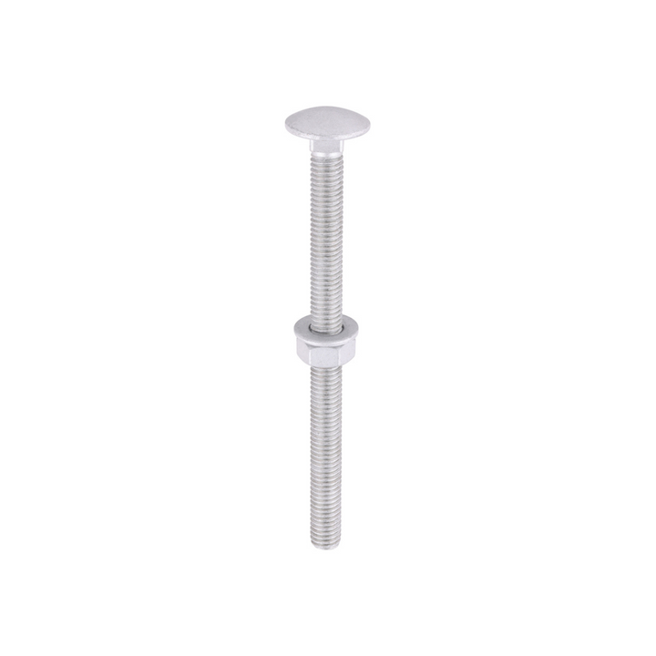 Domed Head Coach Bolt Set - Screws with Washer & Hex Nut Fastener Timco - Available in Sizes