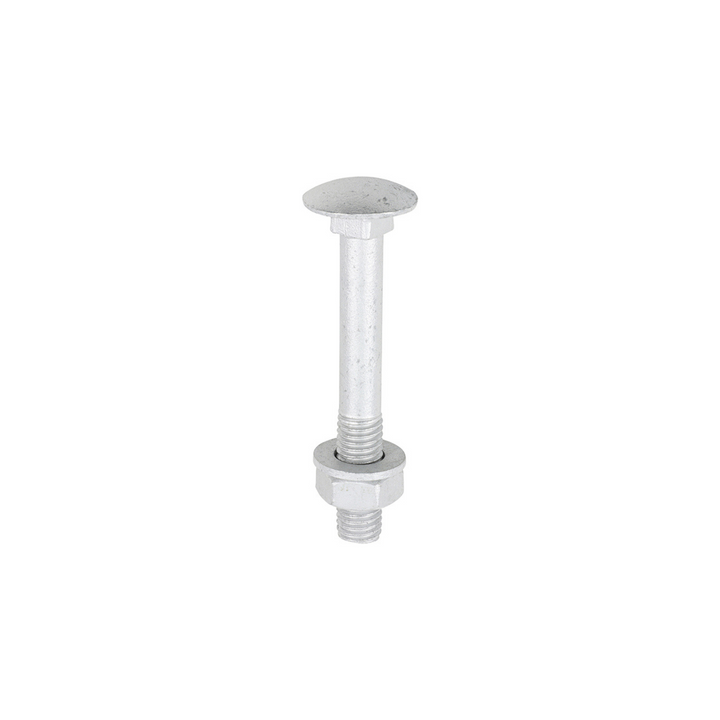 Domed Head Coach Bolt Set - Screws with Washer & Hex Nut Fastener Timco - Available in Sizes