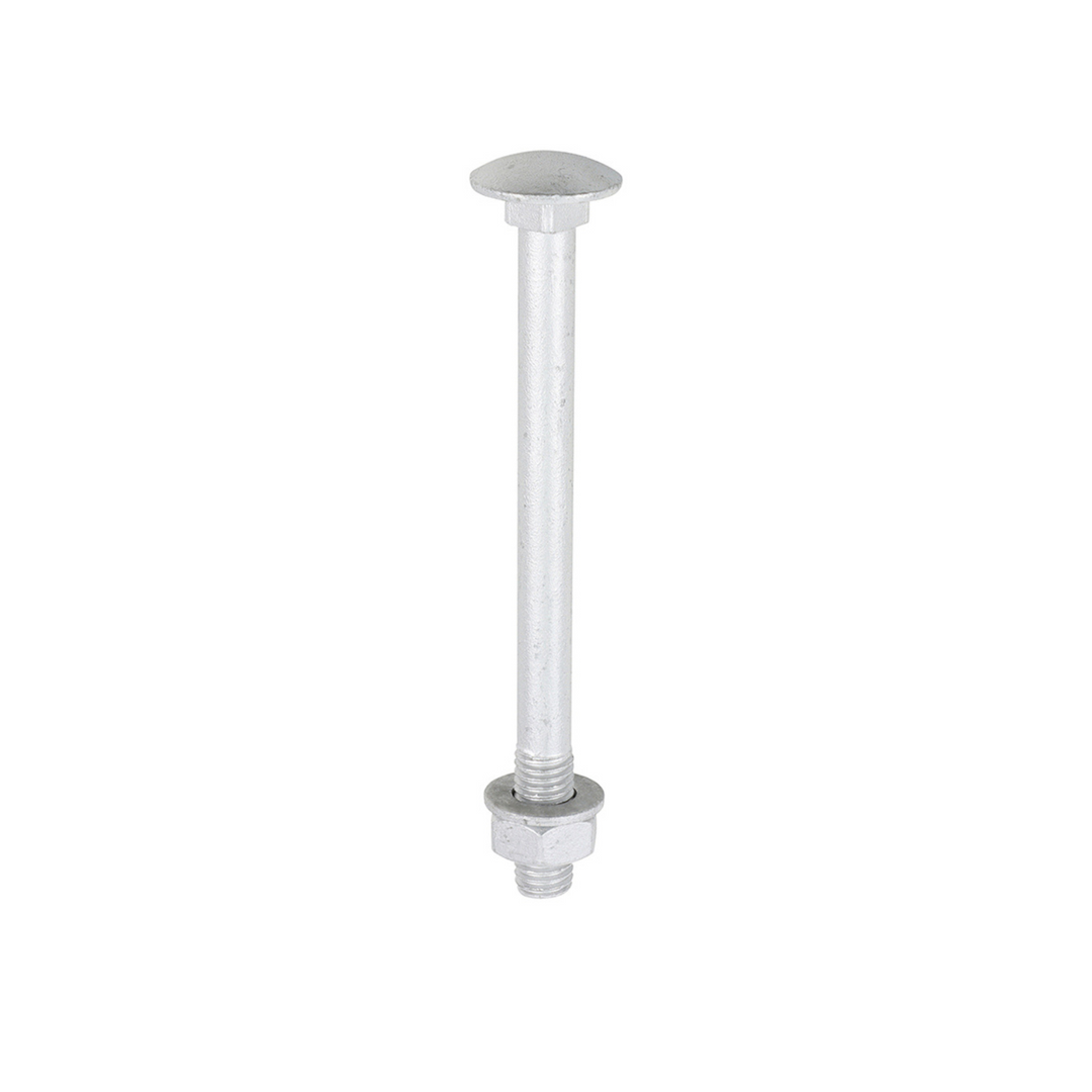 Domed Head Coach Bolt Set - Screws with Washer & Hex Nut Fastener Timco - Available in Sizes
