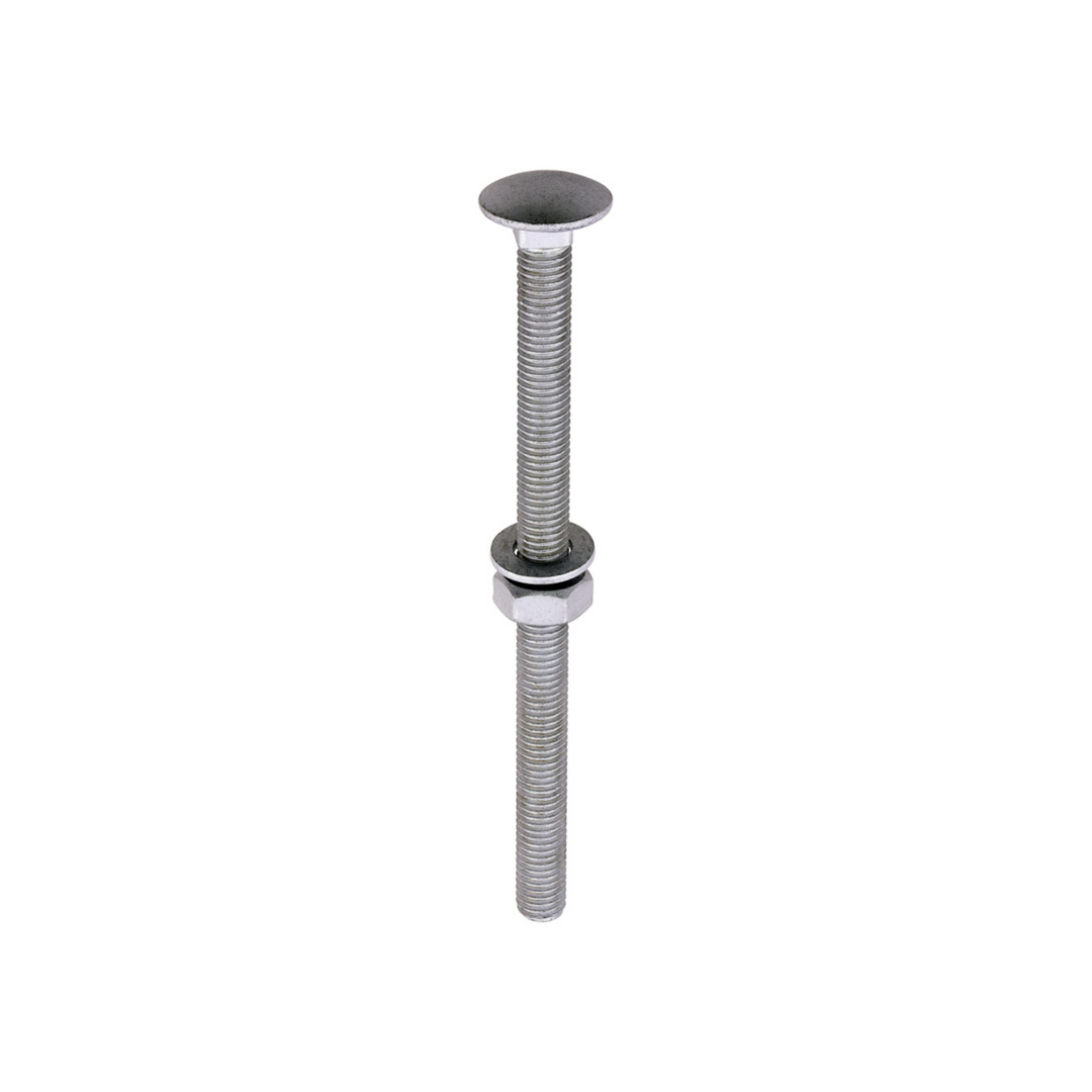 Domed Head Coach Bolt Set - Screws with Washer & Hex Nut Fastener Timco - Available in Sizes