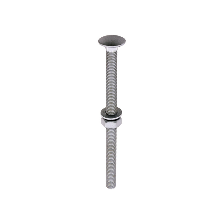 Domed Head Coach Bolt Set - Screws with Washer & Hex Nut Fastener Timco - Available in Sizes