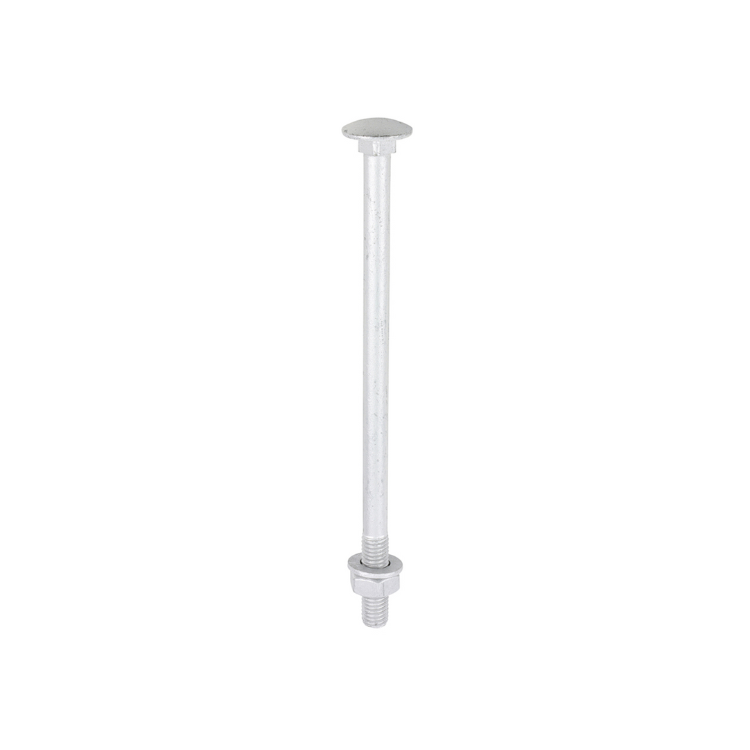 Domed Head Coach Bolt Set - Screws with Washer & Hex Nut Fastener Timco - Available in Sizes