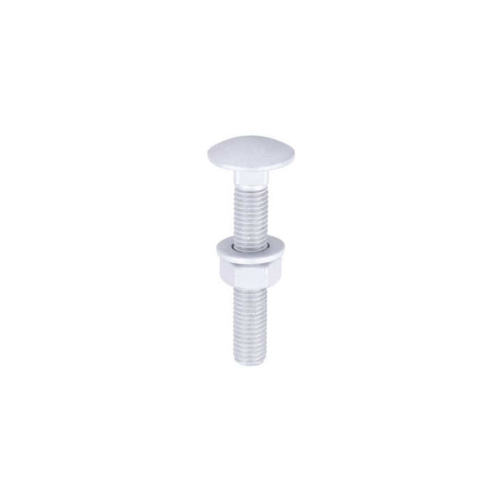 Domed Head Coach Bolt Set - Screws with Washer & Hex Nut Fastener Timco - Available in Sizes