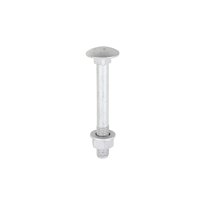 Domed Head Coach Bolt Set - Screws with Washer & Hex Nut Fastener Timco - Available in Sizes