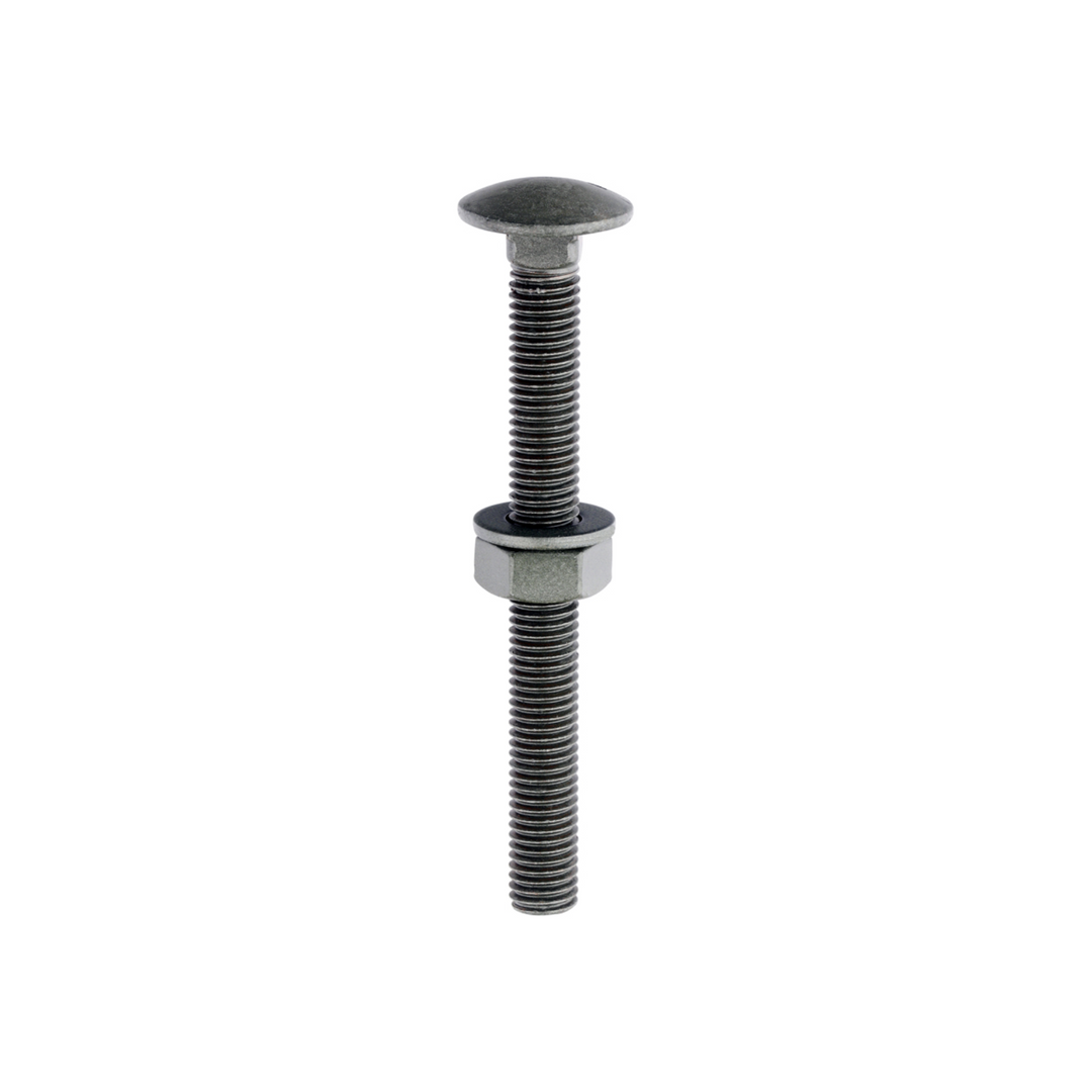 Domed Head Coach Bolt Set - Screws with Washer & Hex Nut Fastener Timco - Available in Sizes