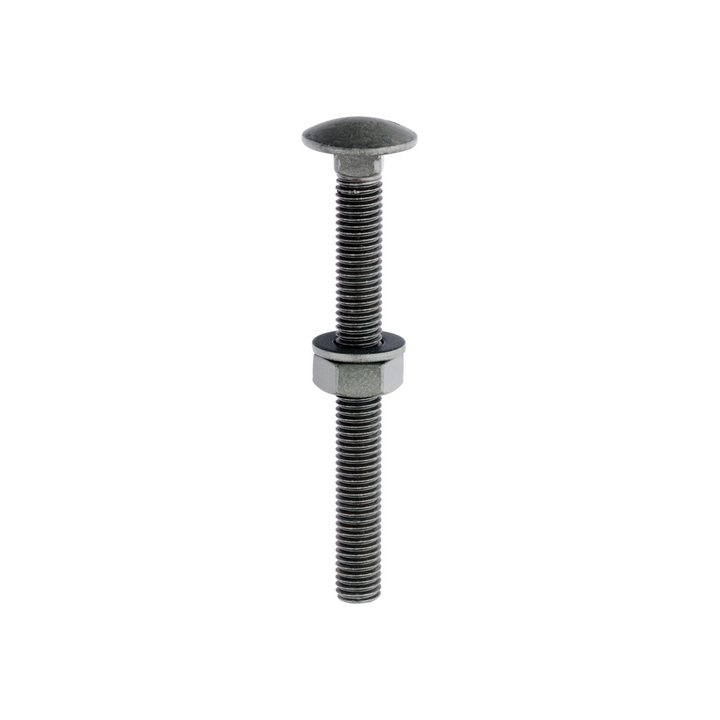 Domed Head Coach Bolt Set - Screws with Washer & Hex Nut Fastener Timco - Available in Sizes