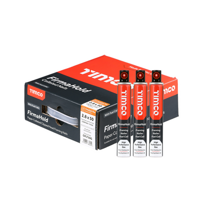 Timco - FirmaHold Framing Nails for Nail Gun - FirmaGlav+ Finish Trade Pack With Gas