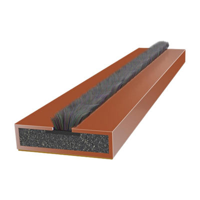 5x 15mm x 4mm x 1050mm Intumescent Fire Door Strips with Brush Seal - Fire & Smoke Seals for Doors (Door Pack)