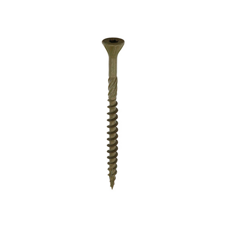 Timco - C2 Deck-Fix Screw- Countersunk with Ribs Screwfix - Twin Cut - Green (Tub)