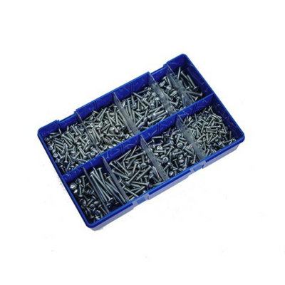 Kitmaster Pozi Pan AB Self Tapping Screw Kit. 4-10g BZP (700pc)