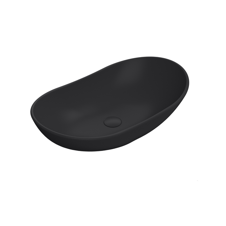 James Parker - Luxe Round Aquaflow Matt Black Sink 615 x 360 x 155mm