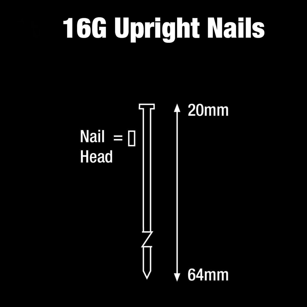 Tacwise - 0666 Type 16G/25mm Galvanized Finish Nails, B/2500