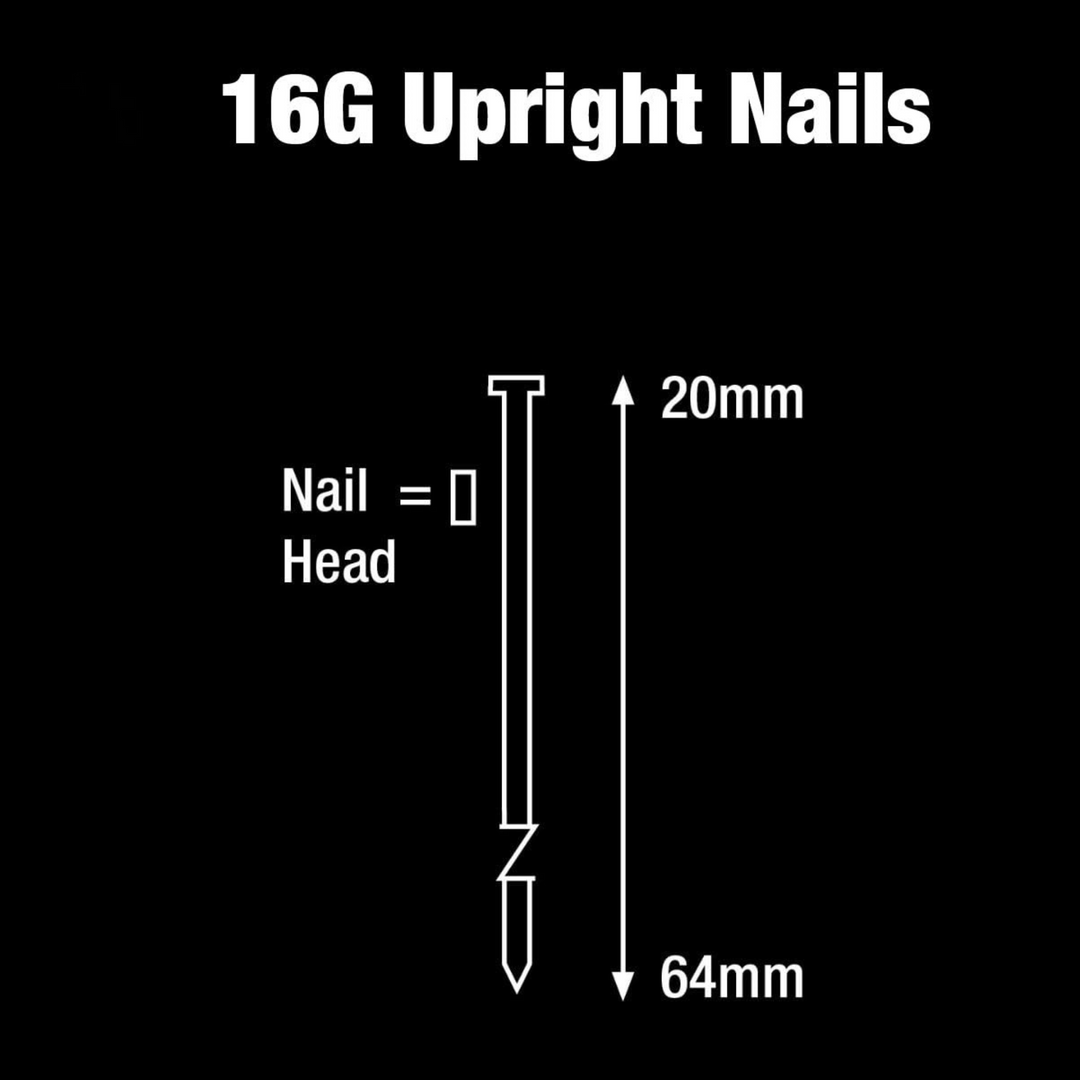 Tacwise - 0301 Type 16G/64mm Galvanized Finish Nails, B/2500