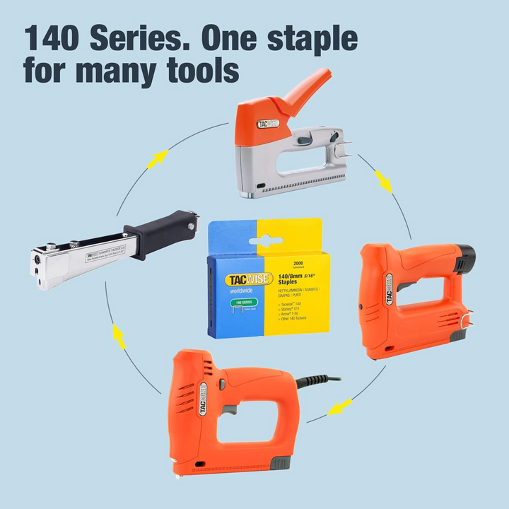 Tacwise - 140EL Pro Electric Stapler/Nailer with  5000 Staples & 2000 Nails