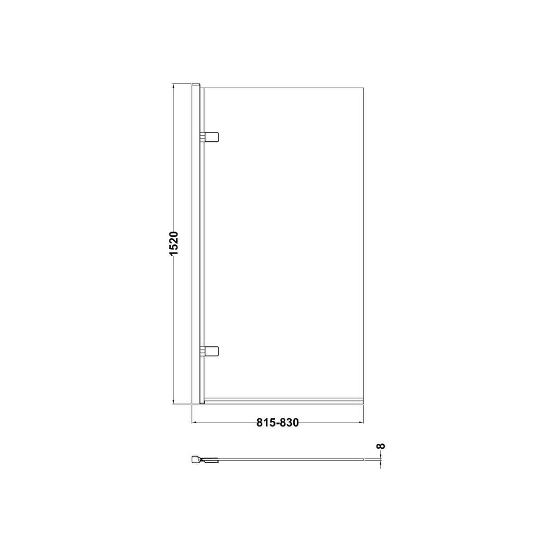 James Parker - Square Screens Square Hinged Bath Screen