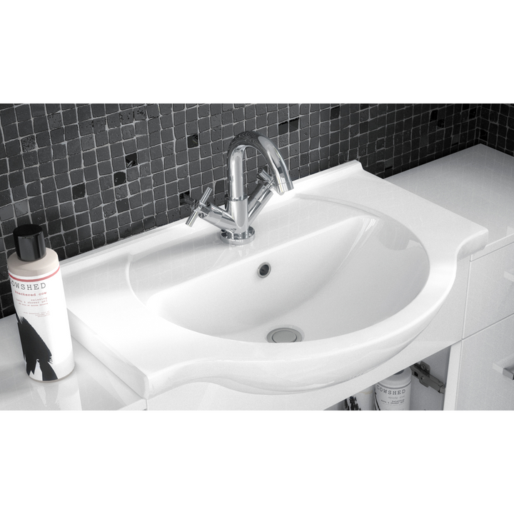 James Parker - Cloakroom Vanity Unit with Toilet and Wash Basin Unit Saturn Furniture