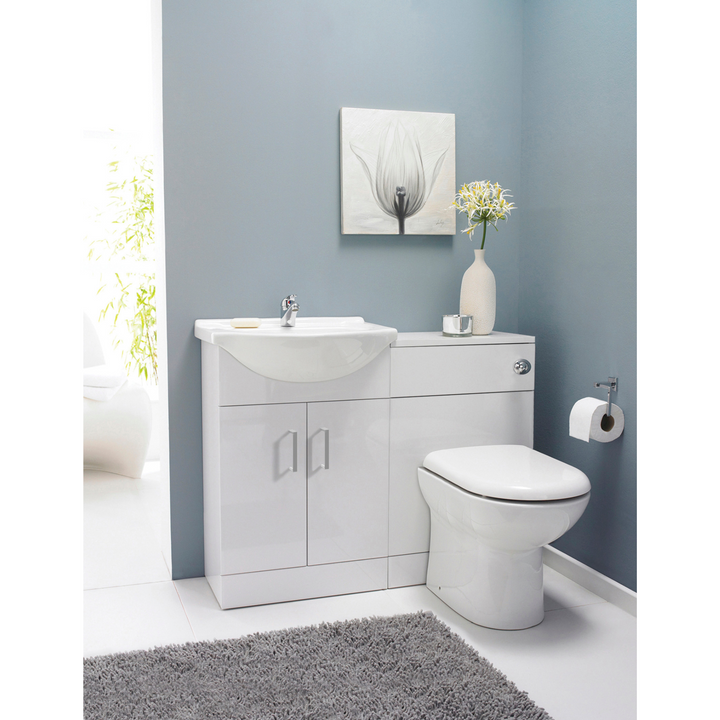 James Parker - Cloakroom Vanity Unit with Toilet and Wash Basin Unit Saturn Furniture