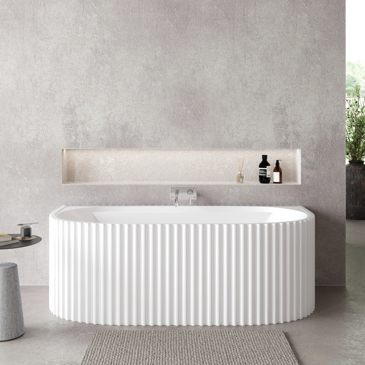 James Parker - Back to Wall Curved Wide Bath 1700mm