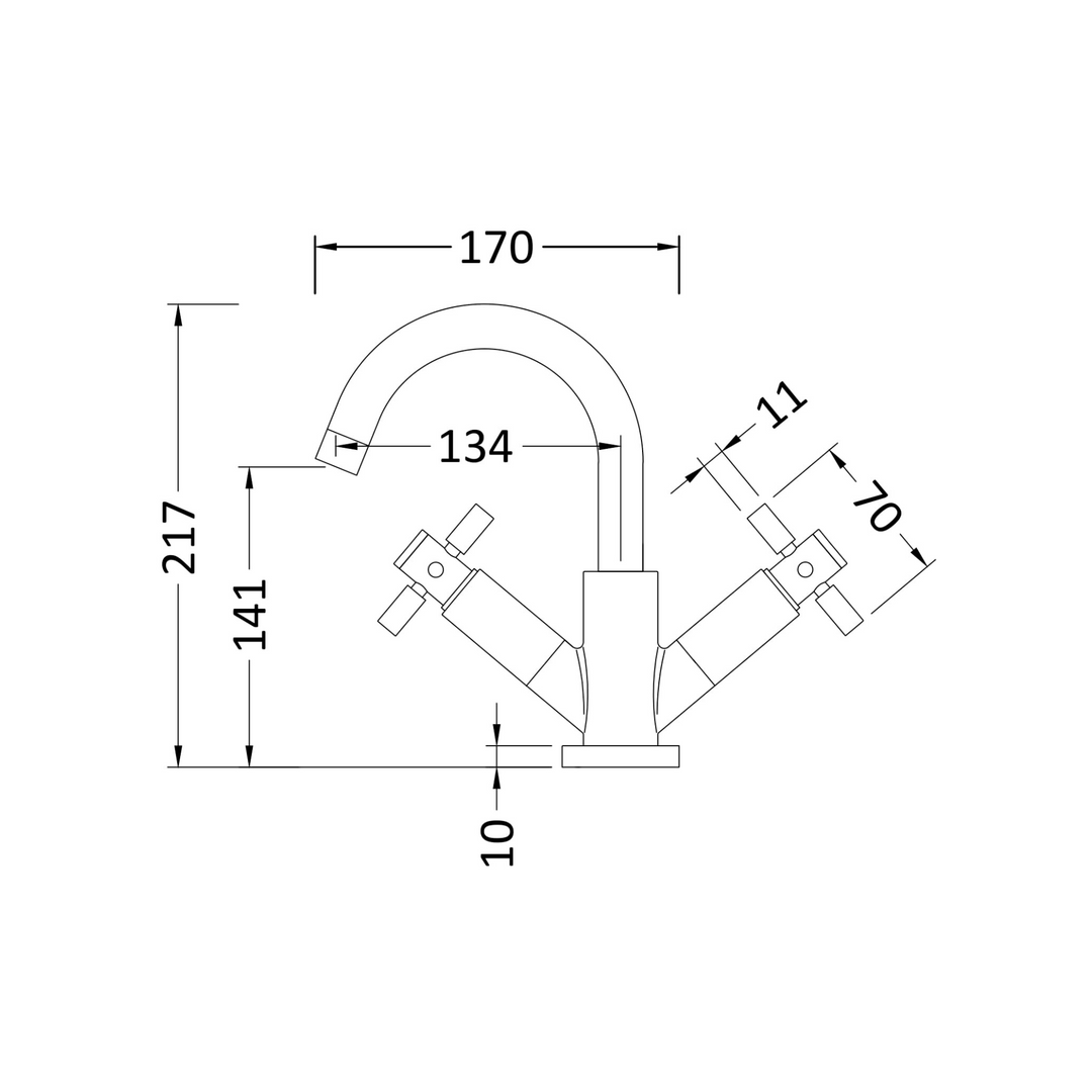 James Parker - Lava Crosshead Mono Basin Mixer Tap