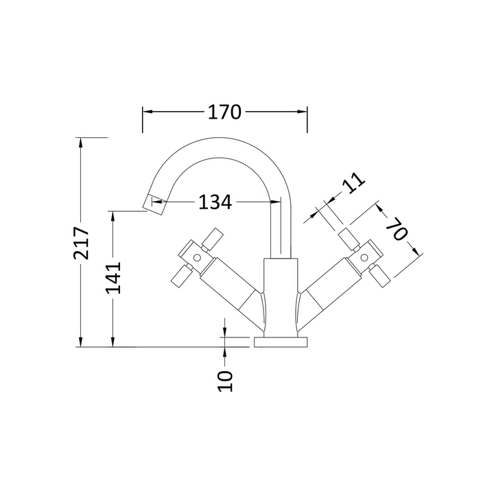 James Parker - Lava Crosshead Mono Basin Mixer Tap