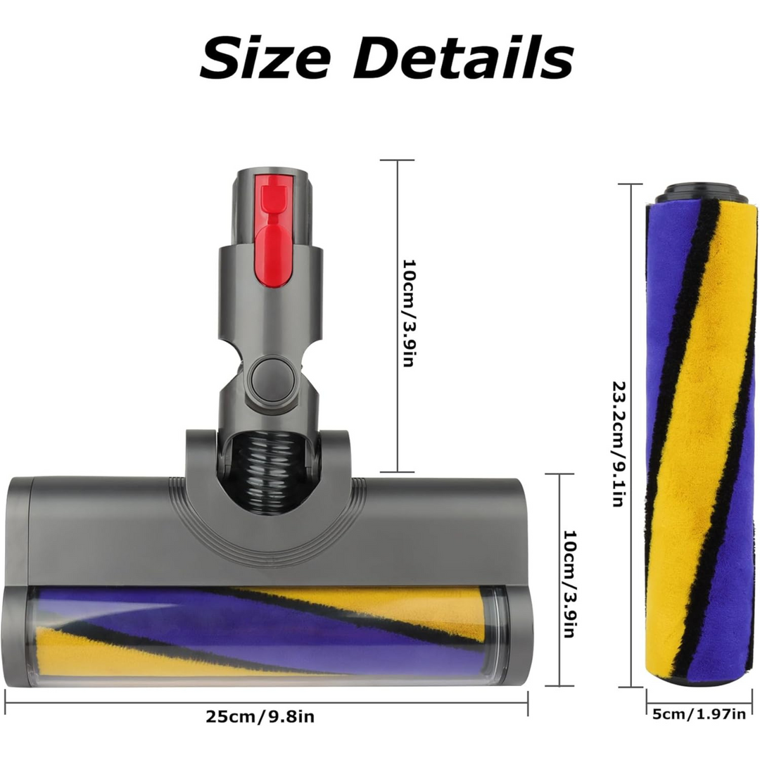 E-Parts - Replacement Soft Roller Cleaner Head Compatible with Dyson V7, V8, V10, V11, V15