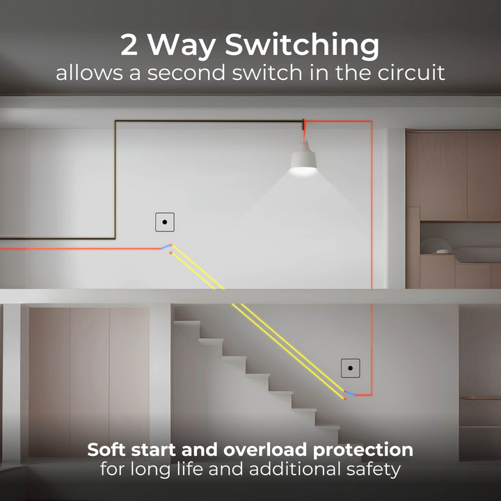 BG Electrical - NBS81-01 Single 2 way push 200W Dimmer Switch