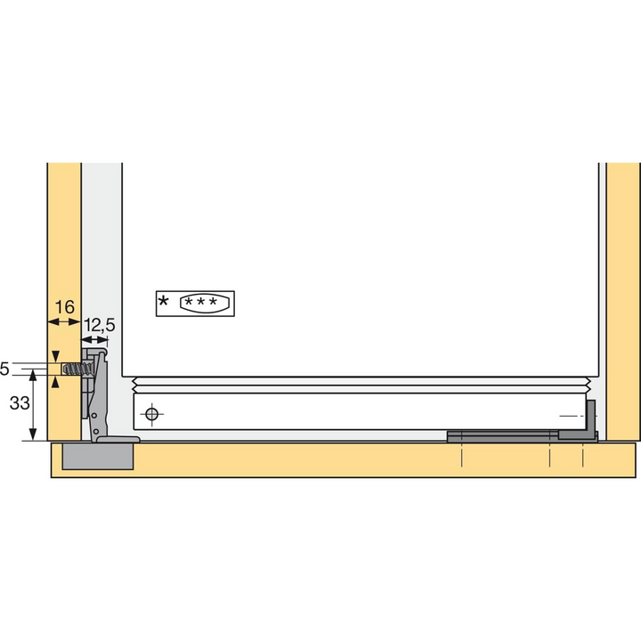 Hettich Hinges ET58272134 Fridge Door Hinge