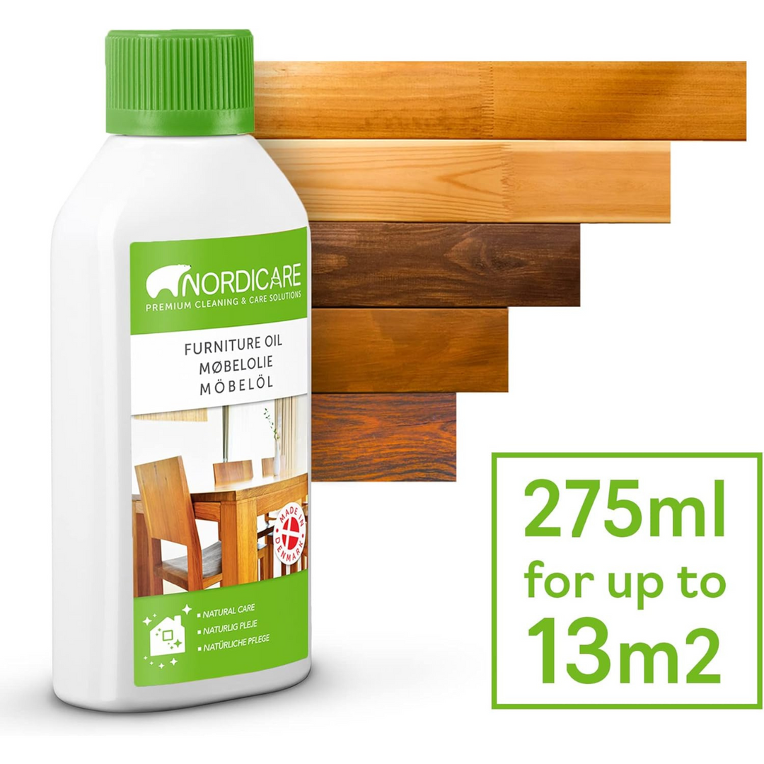 Nordicare - 275ml Furniture & Wood Polish Teak Oil for Indoor Furniture Wood Oil