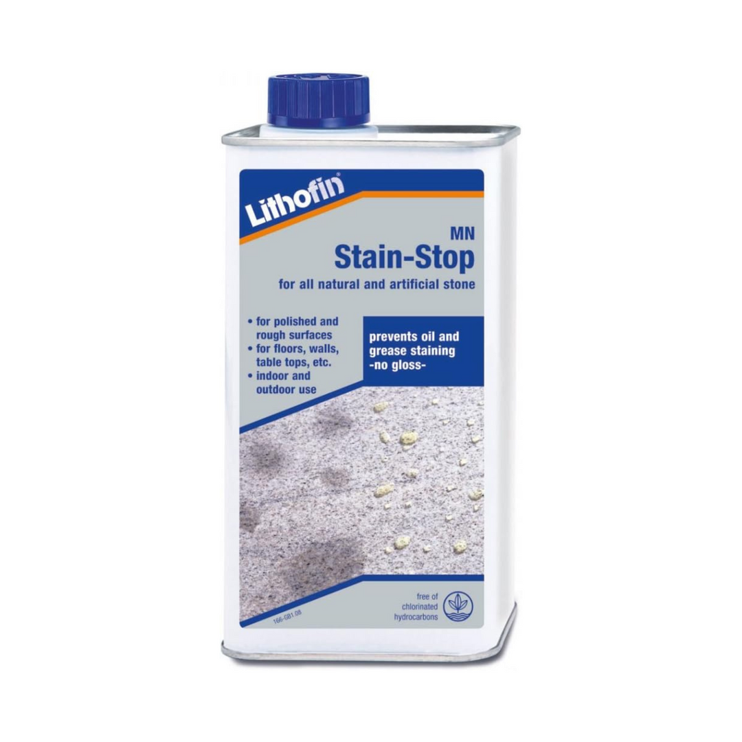 Lithofin - Mn 1L Stain Stop Cleaner for Concrete Floors, Walls, Tabletops etc.