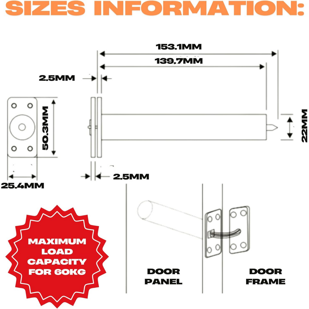 Concealed Door Closer Chain Door Spring for Internal Perko Door Closer, Automatic Fire Door Closer