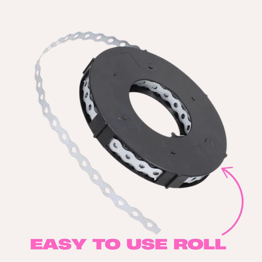 10m Galvanized Fixing Band for Electrical Wiring Cable Ties & Pipe Clamps Perforated Holes Metal Strips Support