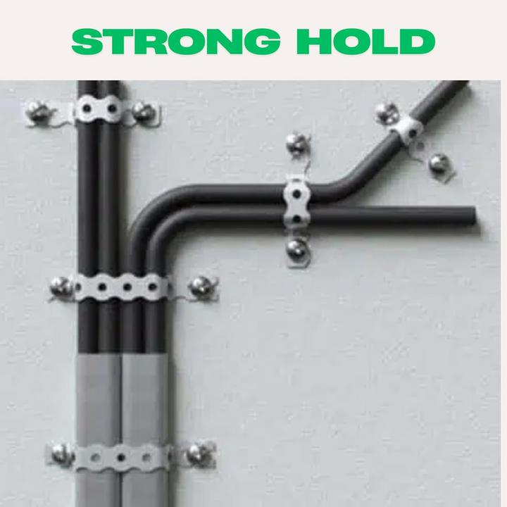 10m Galvanized Fixing Band for Electrical Wiring Cable Ties & Pipe Clamps Perforated Holes Metal Strips Support