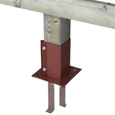 Wooden Fence Post Holders for Concrete Fence Post Bolt Down - Fencing for Pergolas & Gazebos - 2 Sizes in Multipacks