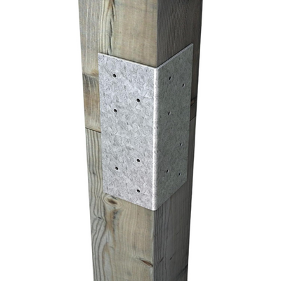 Post Extender Bracket – Universal Galvanised Metal Fence Post Holder for Wooden Gates, Garden Timber Post Support & Security Bracket Extension